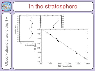 Observations around the TP   In the stratosphere
 
