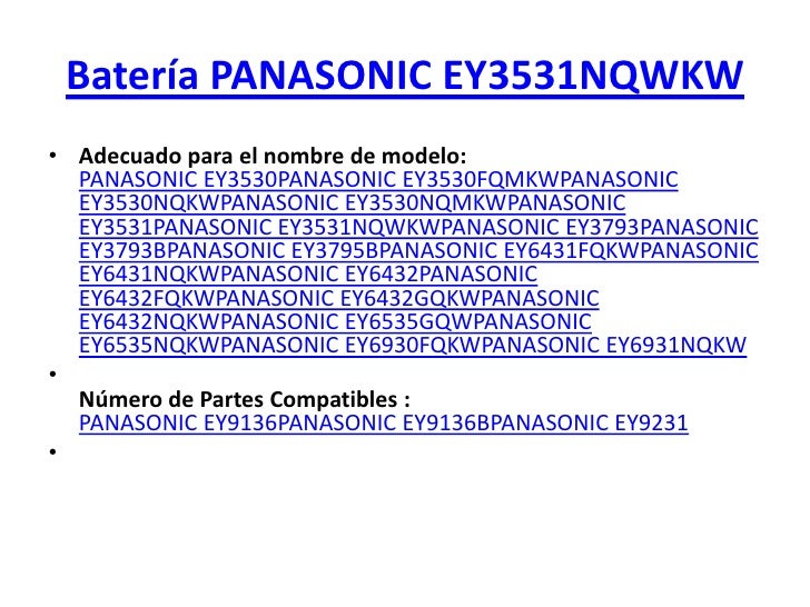 Baterías panasonic ey6220 nq
