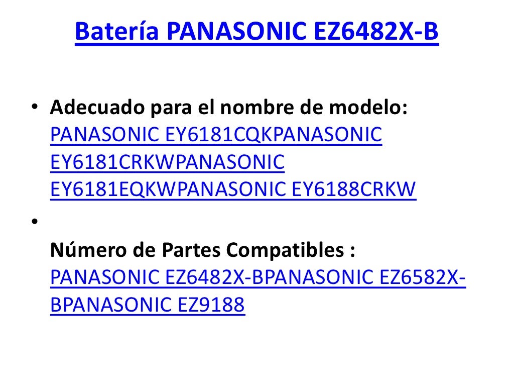Baterías panasonic ey6220 nq