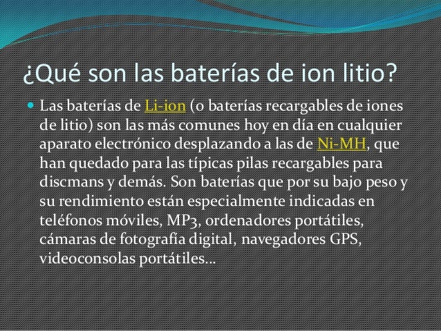 Pilas iones de litio