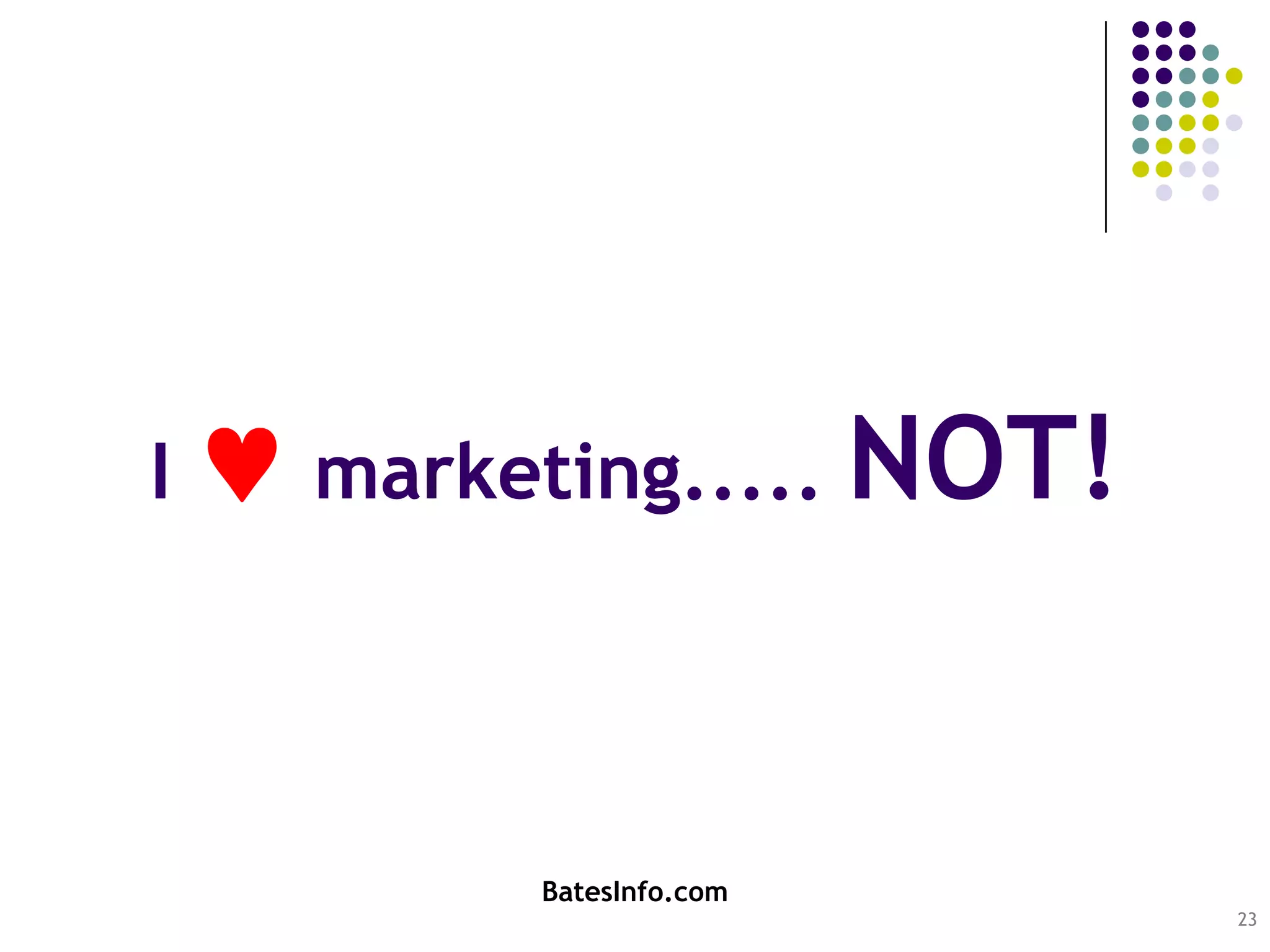 23BatesInfo.comI  marketing..... NOT!I  marketing..... NOT!
