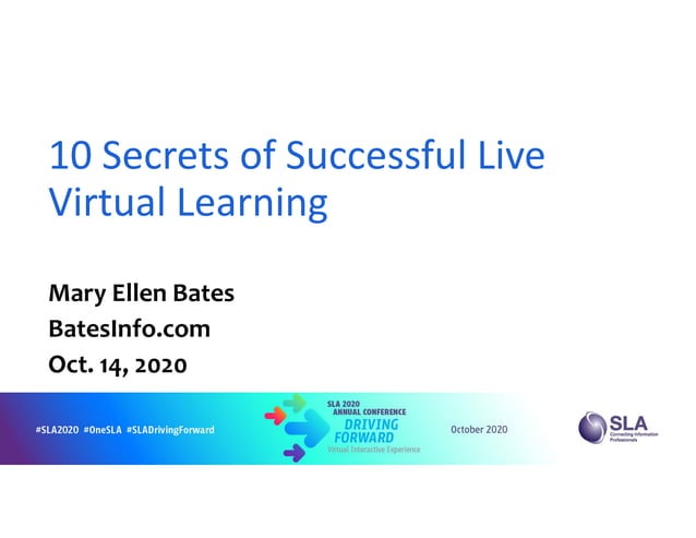 10 Secrets of Successful Live Virtual Learning | PPT