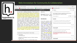 Web Annotation for Community & Collaboration
 