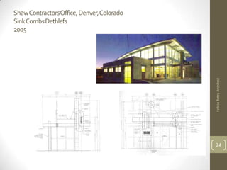 Shaw Contractors Office, Denver, Colorado
Sink Combs Dethlefs
2005




                                            Felicia Batey Architect
                                            24
 