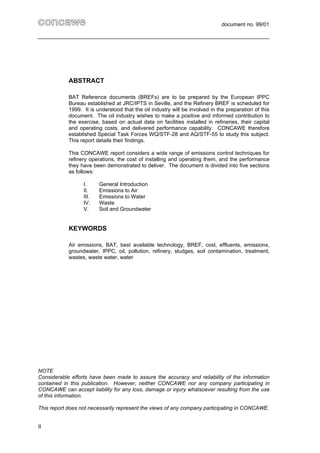 Bat For Emission Of Refineries