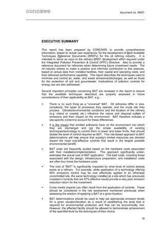 Bat For Emission Of Refineries