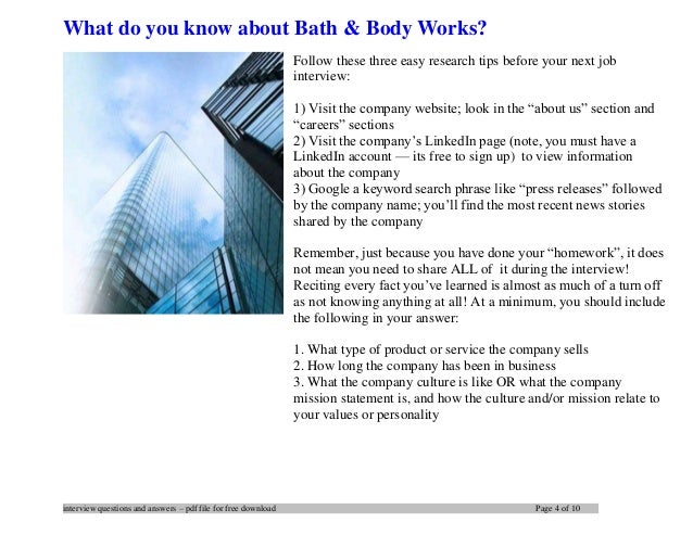 bath body works interview questions and answers bath and body works group interview questions
