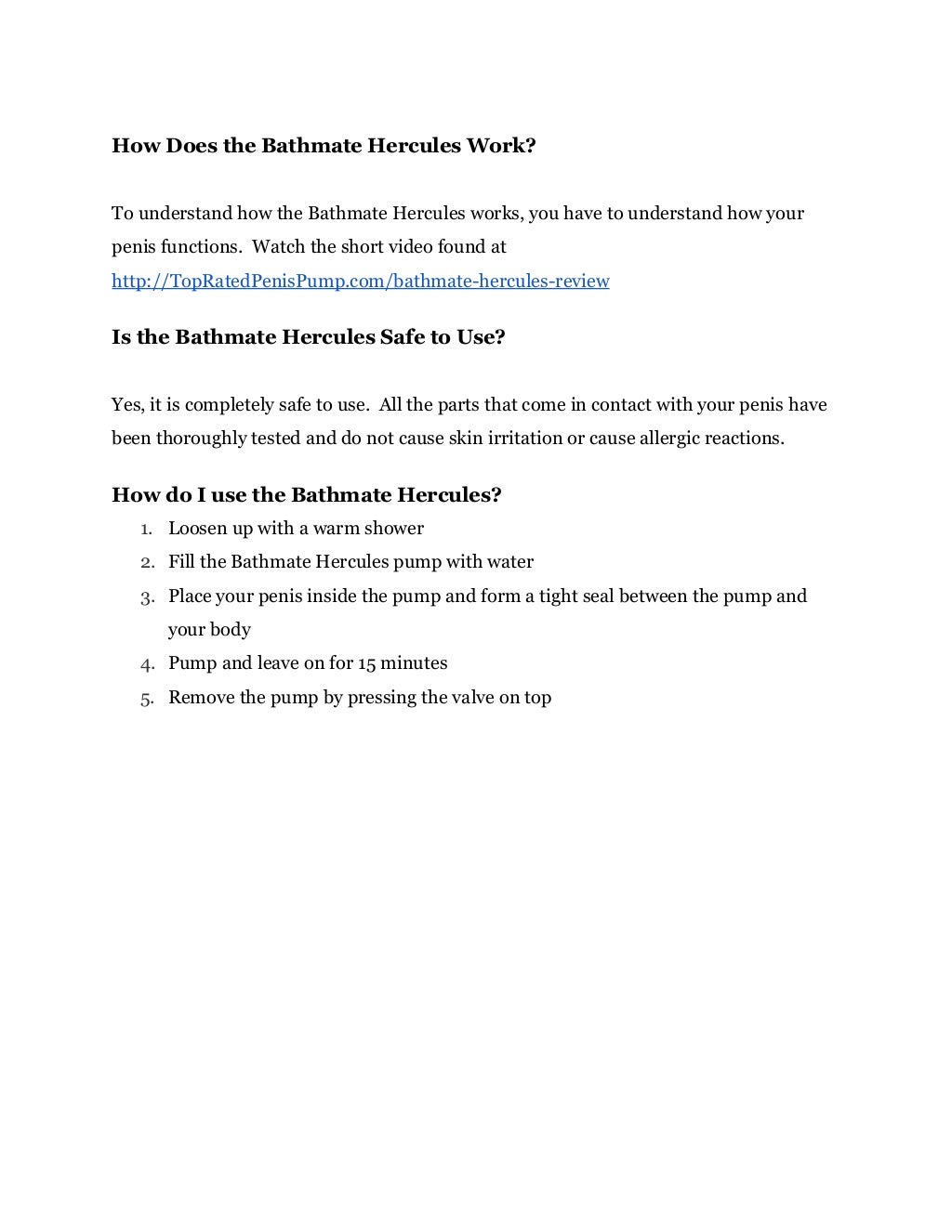 Bathmate Hercules Review and How It Works