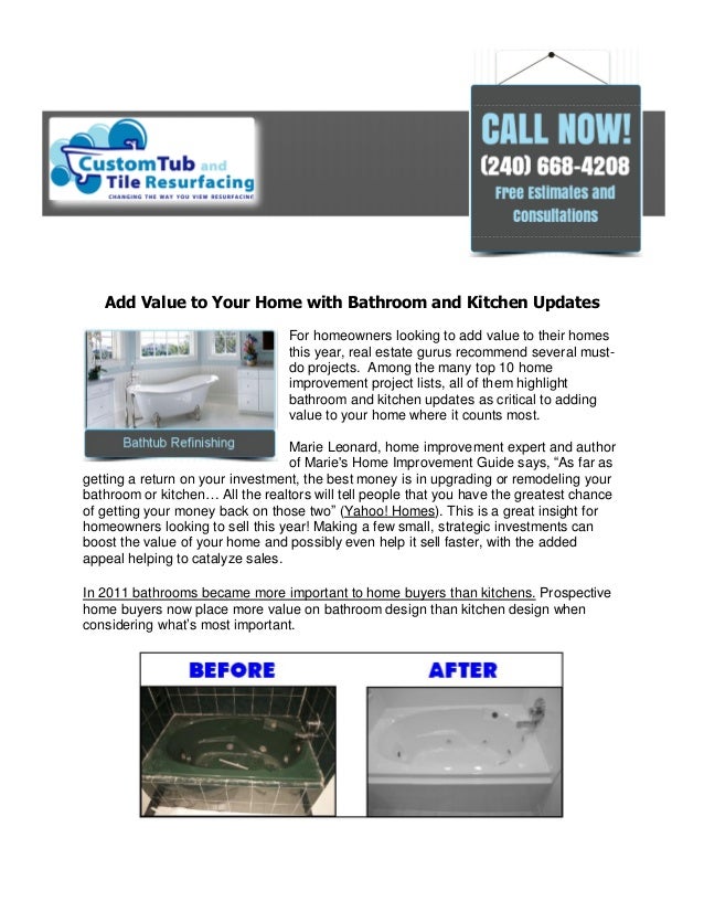 Bathtub Refinishing Baltimore MD Custom Tub and Tile