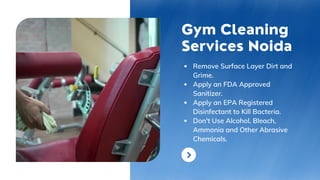 Bathroom Cleaning | Chair Cleaning | Gym Cleaning services Noida | PPT