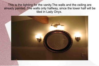 In In this and the next picture you can see the shower area and bathtub with  new sheetrock. 