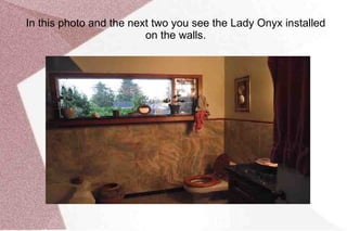 The window sill completed with the marble. 