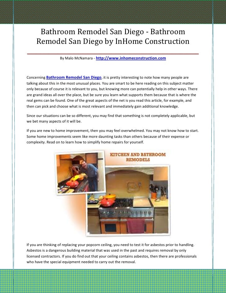 Bathroom Remodel San Diego