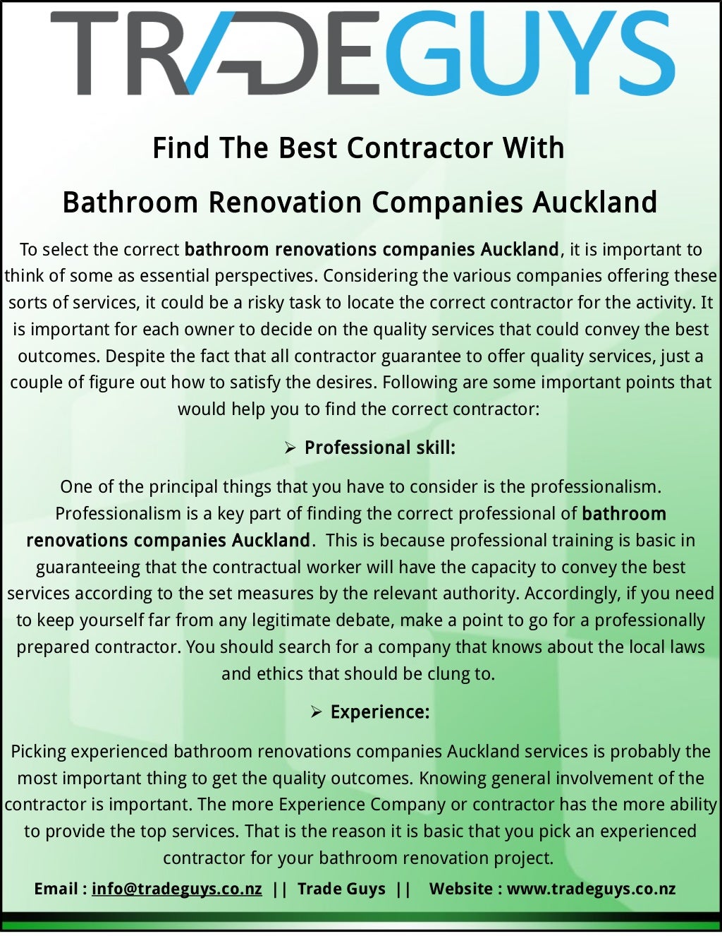 Bathroom renovation companies auckland