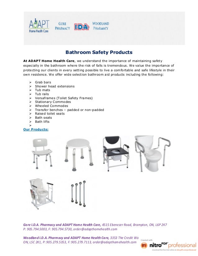 Bathroom safety products