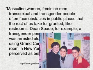 Bathrooms and Gender