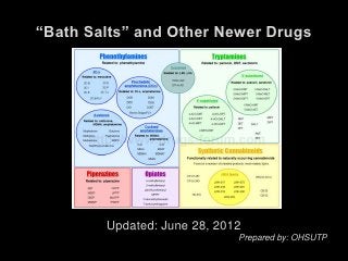 “Bath Salts” and Other Newer Drugs




        Updated: June 28, 2012
                             Prepared by: OHSUTP
 