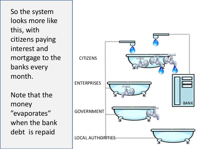 The economy as bathtub: a simple explanation