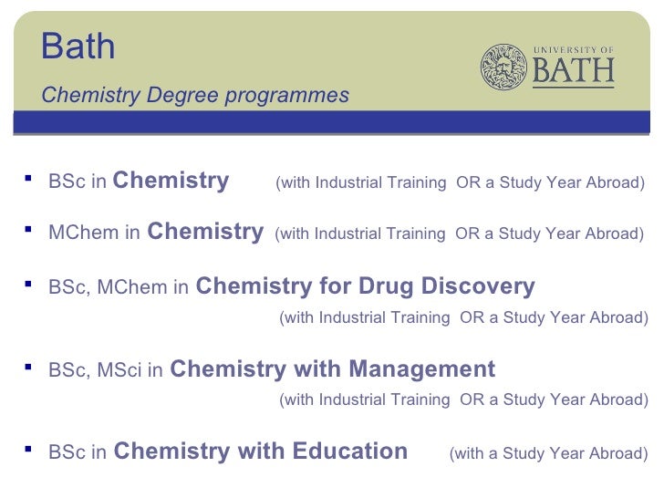 Studying Chemistry at the University of Bath