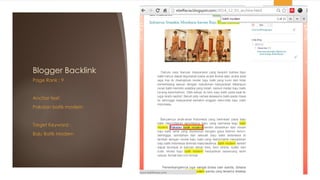 Blogger Backlink
Page Rank : 9
Anchor text:
Pakaian batik modern
Target Keyword :
Baju Batik Modern
 