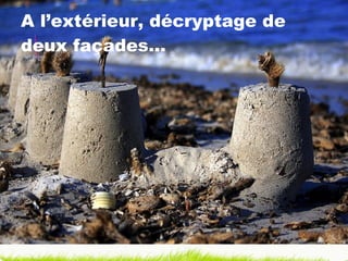 A l’extérieur, décryptage de  deux façades… 