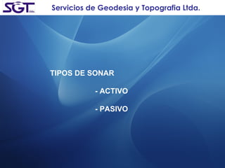 Servicios de Geodesia y Topografia Ltda. TIPOS DE SONAR - ACTIVO - PASIVO 