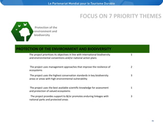 FOCUS ON 7 PRIORITY THEMES
          Protection of the
          environment and
          biodiversity



PROTECTION OF T...
