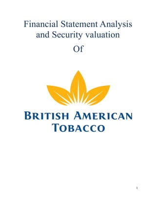 Financial Statement Analysis
and Security valuation
Of
1
 
