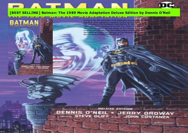 Best Selling Batman The 1989 Movie Adaptation Deluxe Edition By D