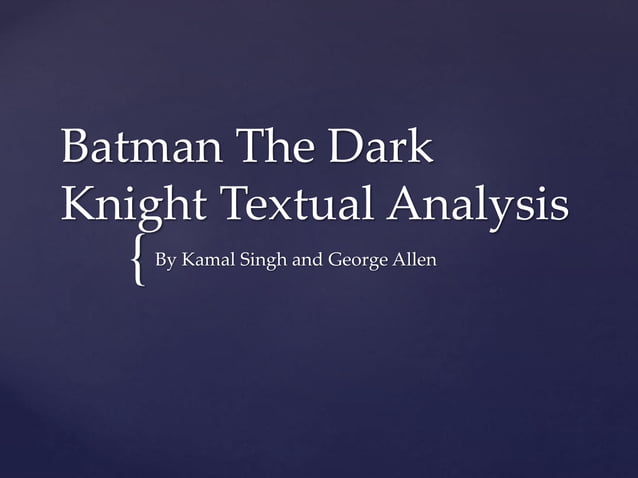 Batman analysis 2 | PPT
