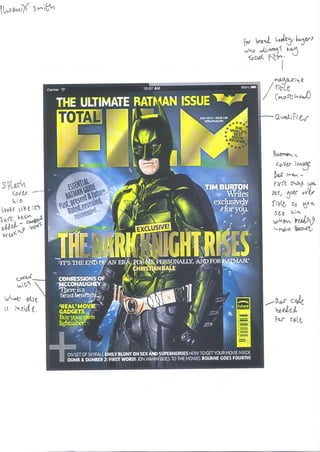 Batman cover annotation