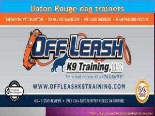 Visit - http://www.batonrougedogtrainer.com/
 