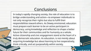 Active Citizenship and Civic Education: Empowering Democratic ...