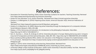 Active Citizenship and Civic Education: Empowering Democratic ...