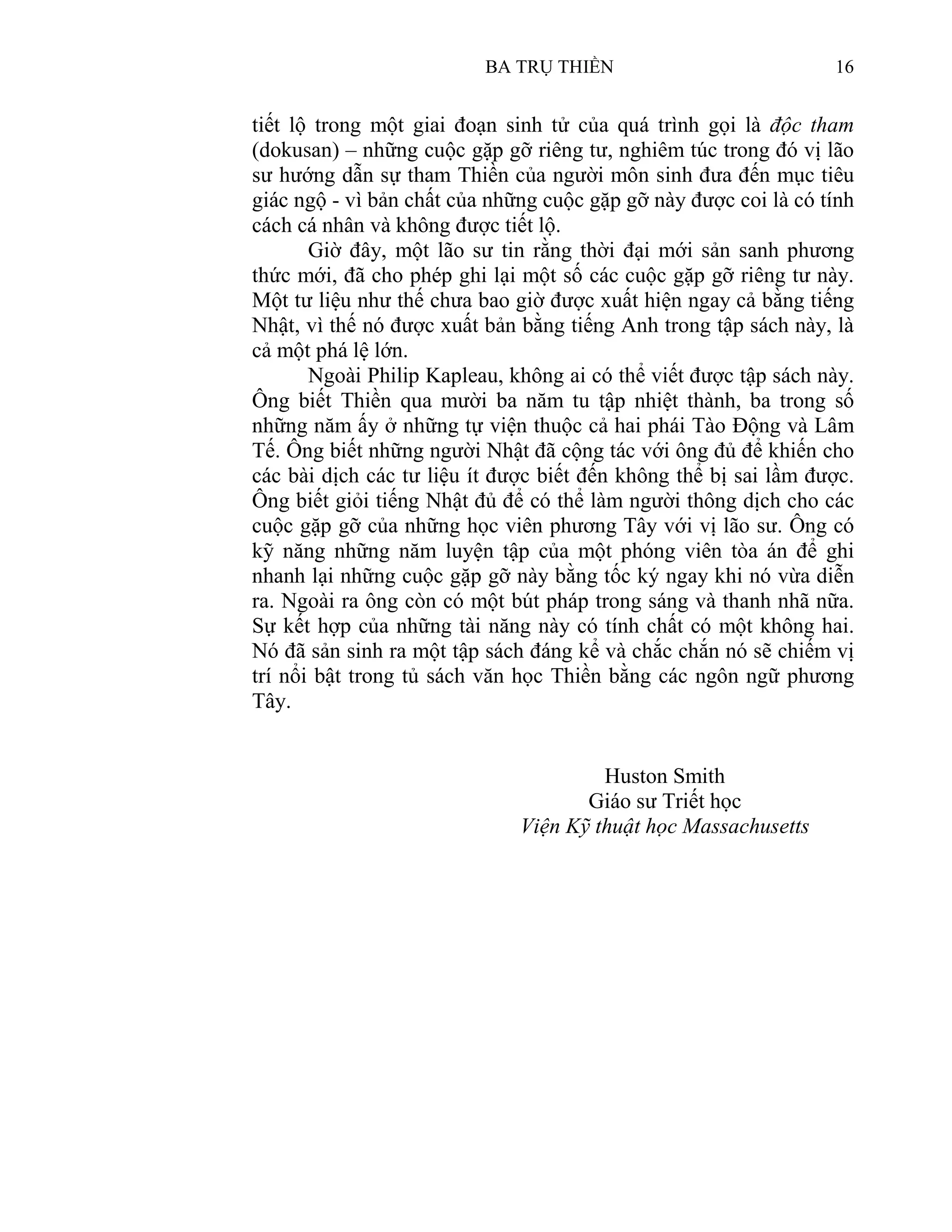 Ba Trụ Thiền (Philip Kapleau)