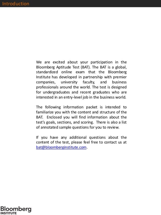 Bat Sample Questions