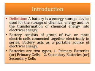 Battery introduction discount