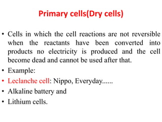 Primary Cell Example Batteries | PPTX