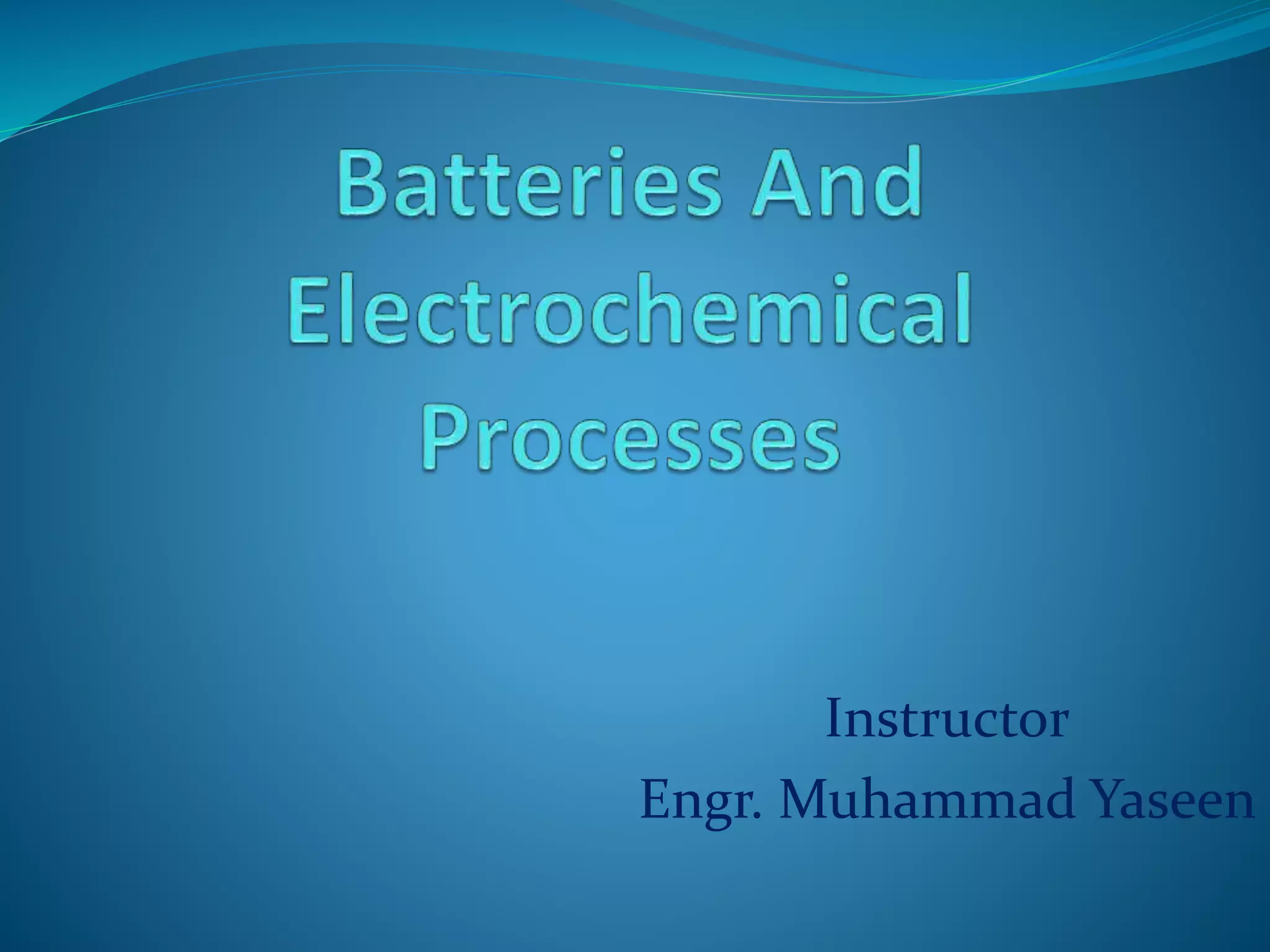 Instructor
Engr. Muhammad Yaseen
 