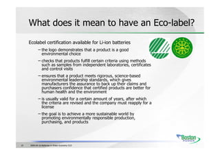 Batteries In A Green Economy