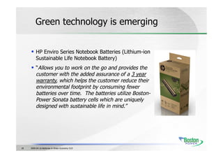 Batteries In A Green Economy