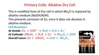 Primary Cells: Alkaline Dry Cell
 