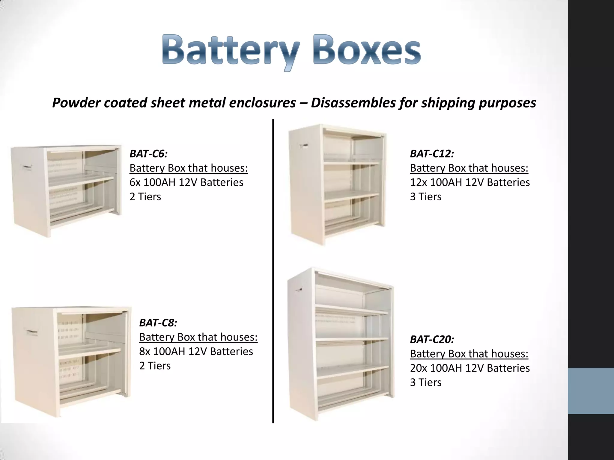 Battery Cabinets, Racks, Enclosures | PPTX