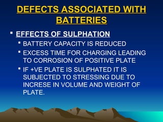 BATTERY BATTERY DEFECTS AND ROUTINES.ppt