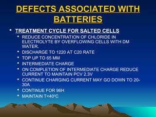 Battery Cell Problem BATTERY BATTERY DEFECTS AND ROUTINES.ppt
