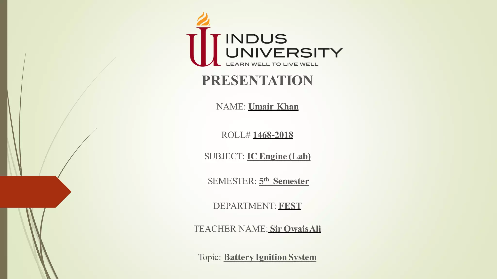 Battery ignition system PPT