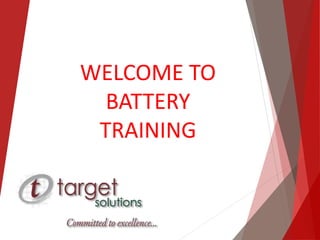 WELCOME TO
BATTERY
TRAINING
 