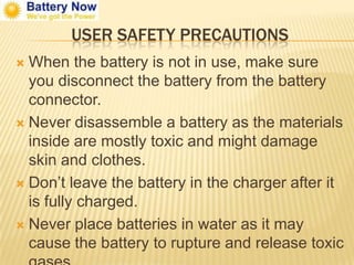 Battery – safety and handling PPTX
