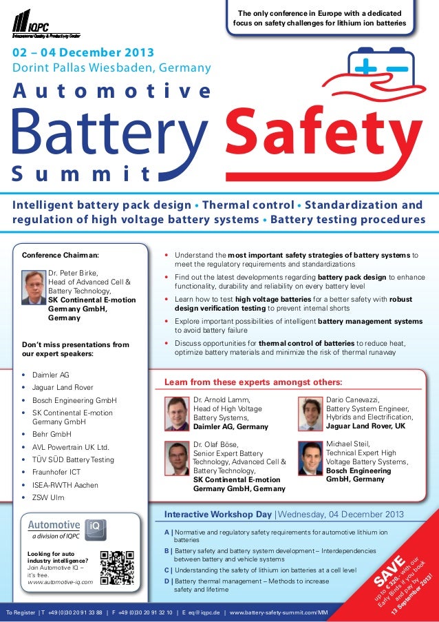 Automotive Battery Safety Summit