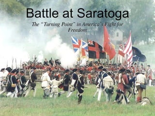 Battle at Saratoga The “Turning Point” in America’s Fight for Freedom 